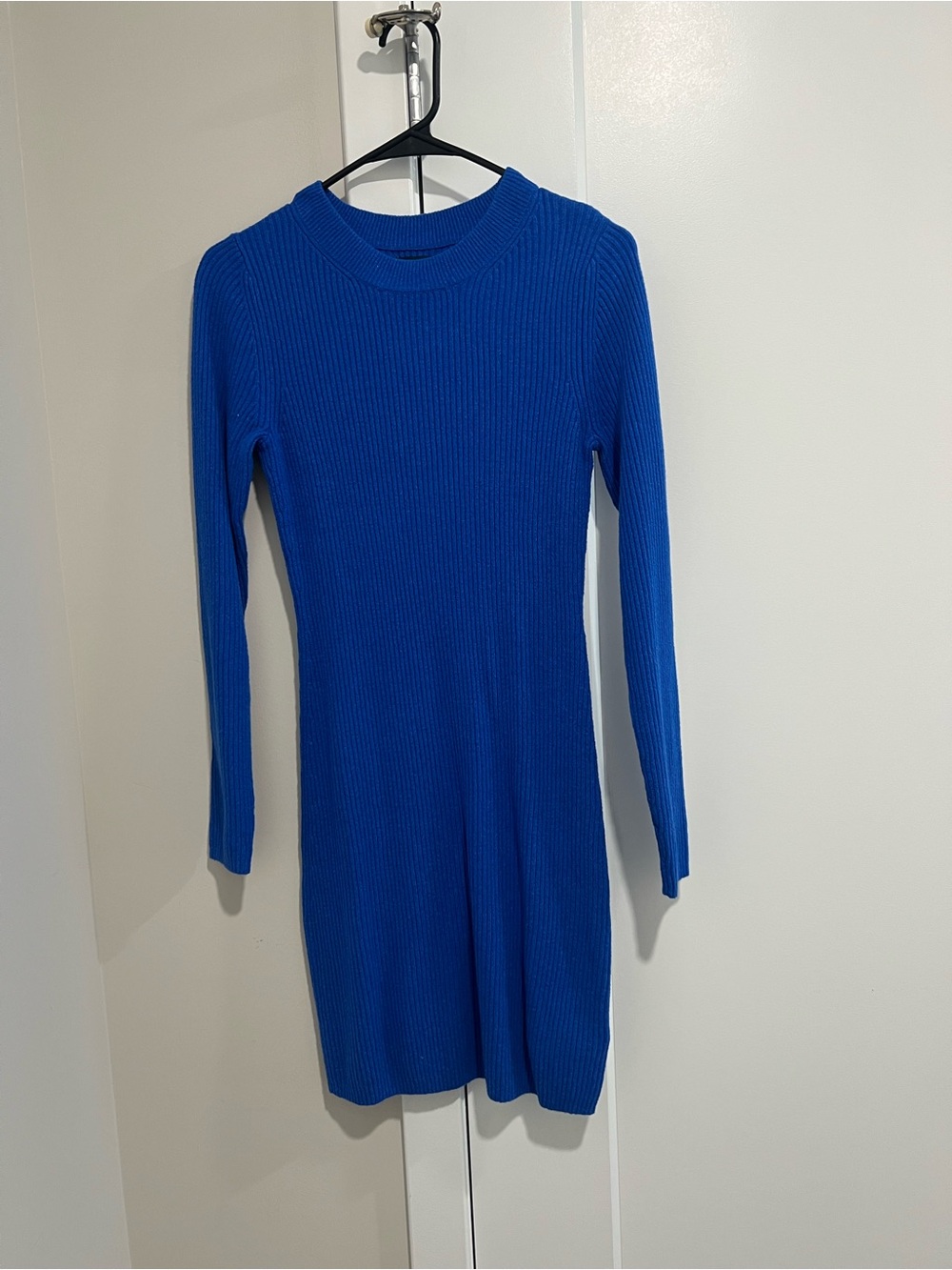 GAP Ribbed Long Sleeve Knit Dress - Blue